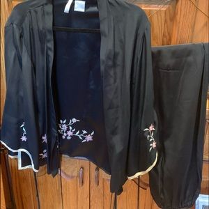 STUNNING 100% SILK BOUDOIR PJ SEXY WEAR w BRALETTE VACATION